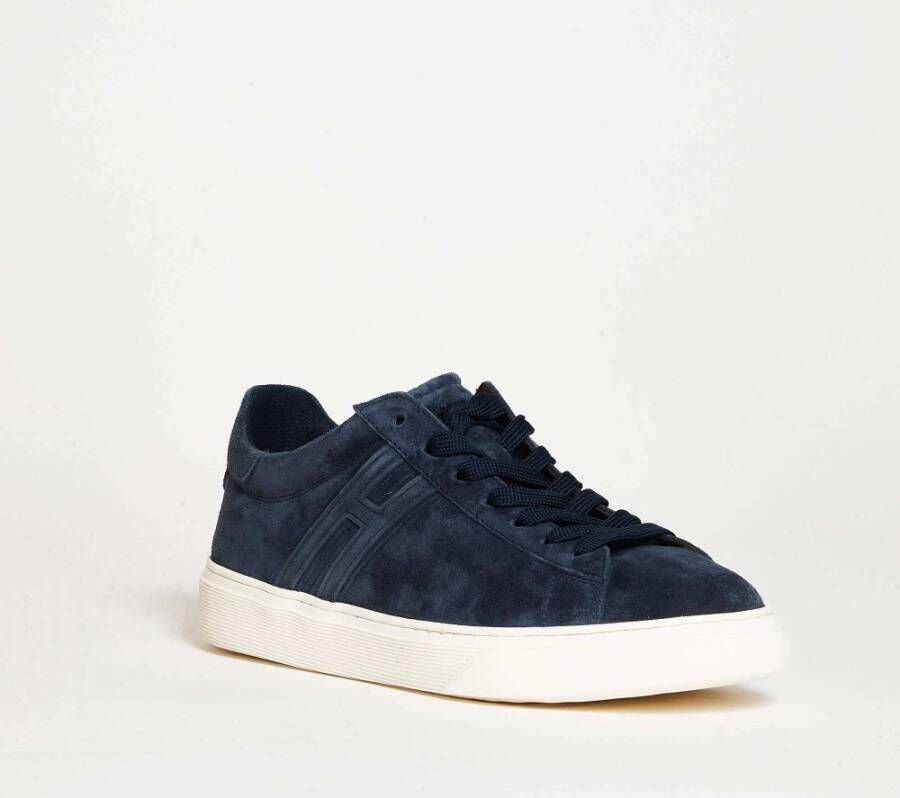 Hogan Blauwe Suède Sneakers Stijlvol en Comfortabel Blauw Heren