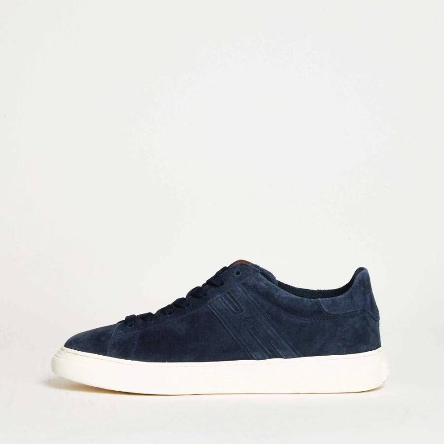 Hogan Blauwe Suède Sneakers Stijlvol en Comfortabel Blauw Heren