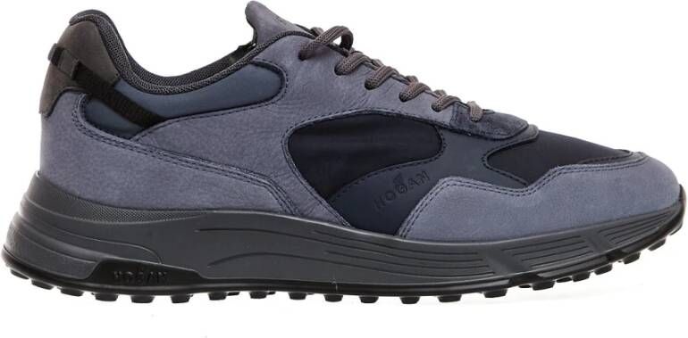 Hogan Hyperlilght Nabuk Blauwe Sneakers Blauw Heren