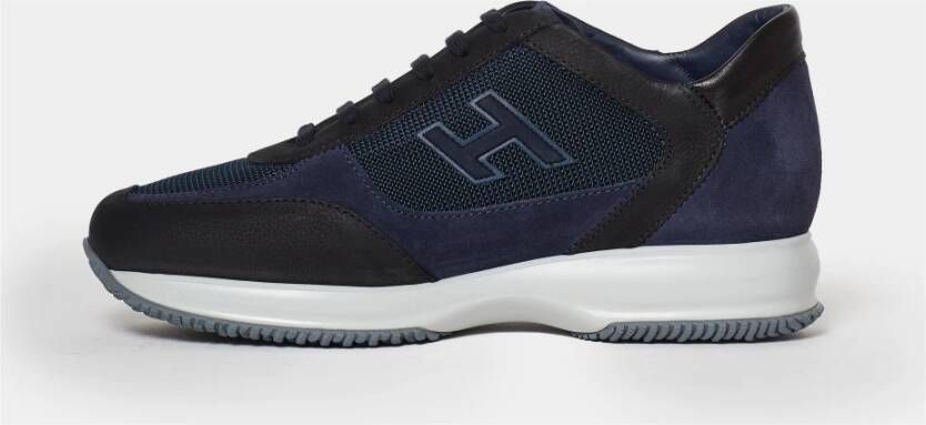 Hogan Interactieve Suède Sneakers Blauw Heren