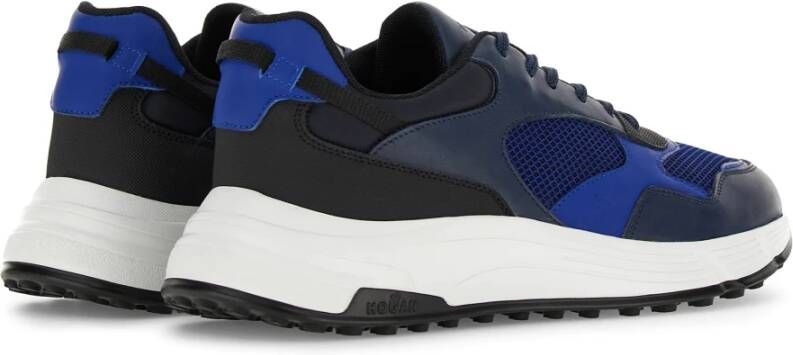 Hogan Dynamische blauwe leren sneakers Blauw Heren