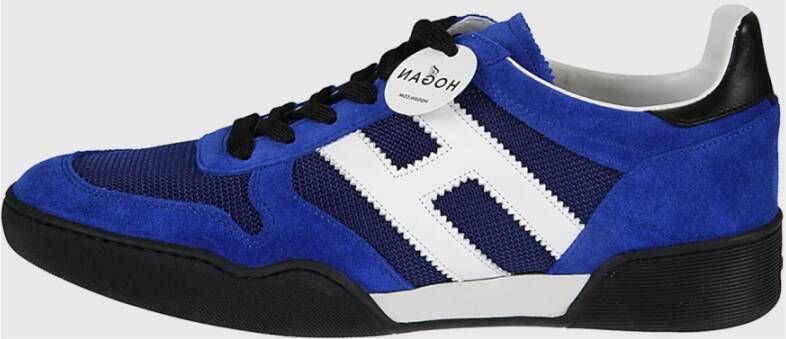 Hogan Hoogwaardige leren sneakers Blauw Heren