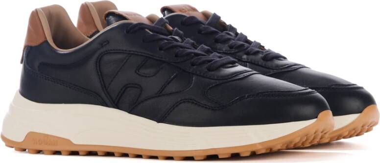 Hogan Blauwe Leren en Suède Sneakers voor Heren Blauw Heren