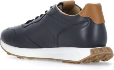 Hogan Blauwe Leren Veterschoenen Blue Heren