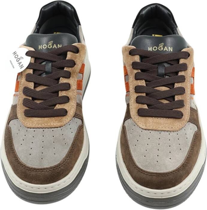 Hogan Stijlvolle Bruine Suède Sneakers Bruin Heren