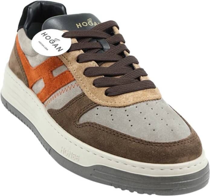 Hogan Stijlvolle Bruine Suède Sneakers Bruin Heren