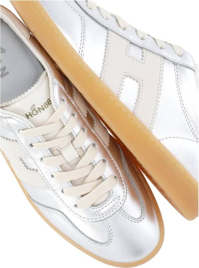 HOGAN Lage Sneakers Dames Cool Allacciato Maat: 42 Materiaal: Leer Kleur: Zilver - Foto 12