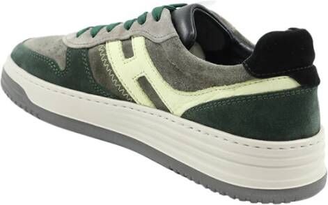 Hogan Stijlvolle Groene Suède Sneakers Groen Heren