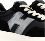 Hogan Zwarte Leren Sneakers met Metalen Logo Black Dames - Thumbnail 9