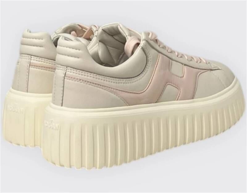 Hogan Sneakers met H-Stripes Design Beige Dames