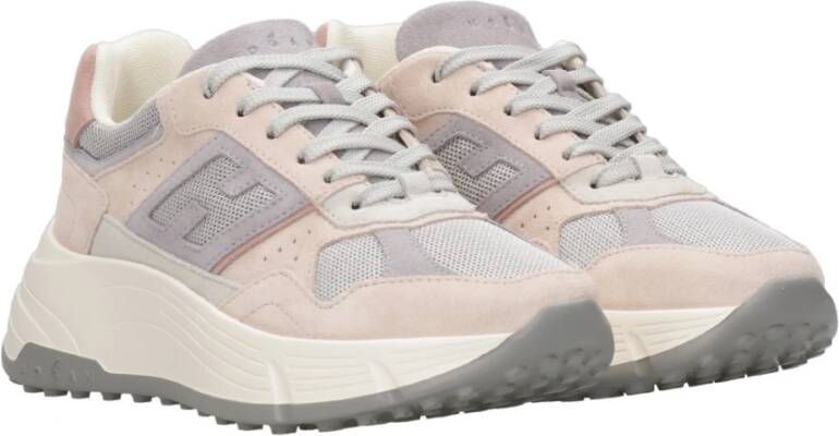 Hogan Sneakers met Suède en Stoffen Inzetstukken Multicolor Dames