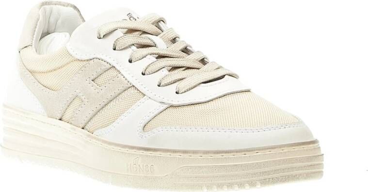 Hogan Witte Leren Sneakers Ss24 White Heren