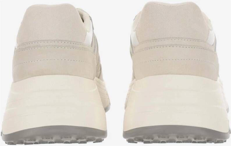 Hogan Sneakers van gelamineerd leer en technische stof Beige Dames