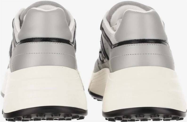 Hogan Sneakers van gelamineerd leer en technische stof Gray Dames