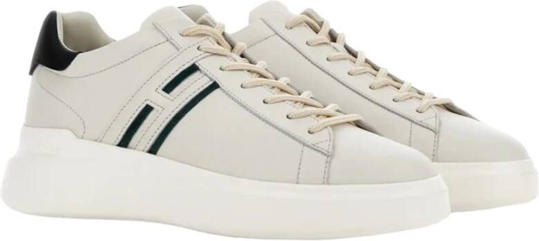 Hogan Sneakers van glad leer met suède details Beige Heren