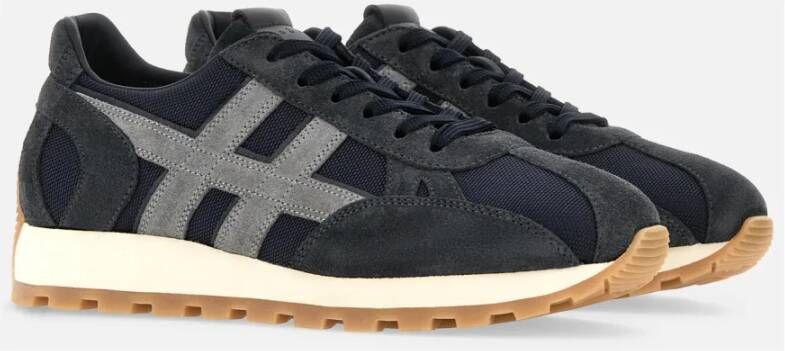 Hogan Sneakers van suède en stof met leren details Blue Heren