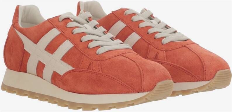 Hogan Sneakers van suède met H-detail Orange Heren