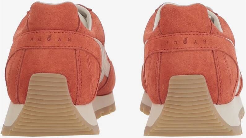 Hogan Sneakers van suède met H-detail Orange Heren