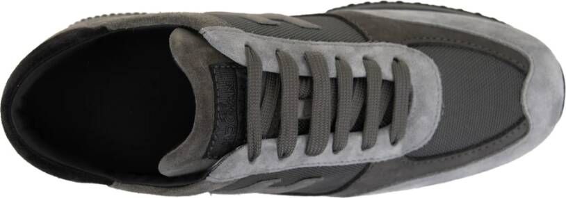 Hogan Sneakers van suède met leren details Gray Heren