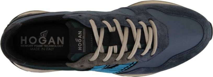 Hogan Sneakers van suède met leren voering Blue Heren