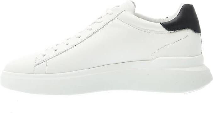 Hogan Witte Leren Sneakers Blauw Rode Accenten White Heren