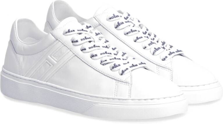 Hogan Vintage-geïnspireerde leren sneakers Wit Dames