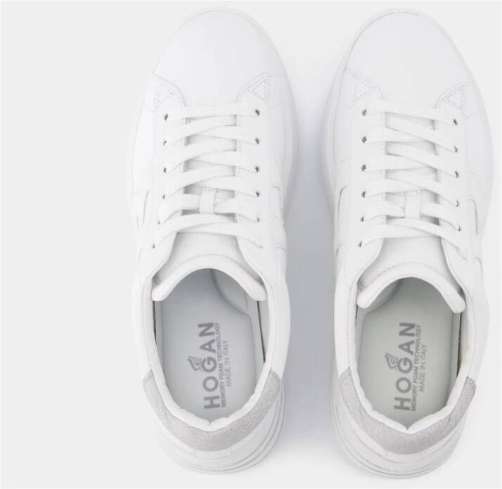 Hogan Witte Leren Rebel H564 Sneakers Wit Dames