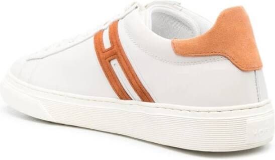 Hogan Sneakers van hoogwaardig leer met contrasterende hiel Wit Heren