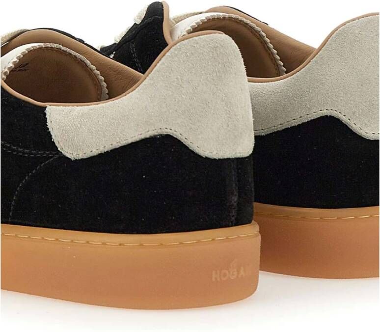 Hogan Stoere Heren Suède Sneakers Zwart Heren