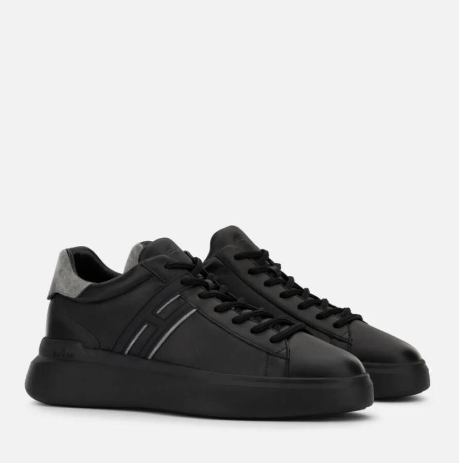 Hogan Leren Sneakers Zwart Heren