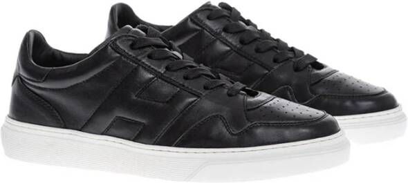 Hogan Elegante Leren Sneakers voor Heren Zwart Heren