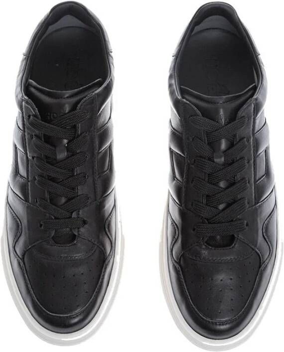 Hogan Elegante Leren Sneakers voor Heren Zwart Heren