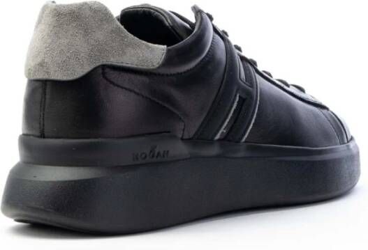 Hogan Stijlvolle Leren Sneakers Zwart Heren