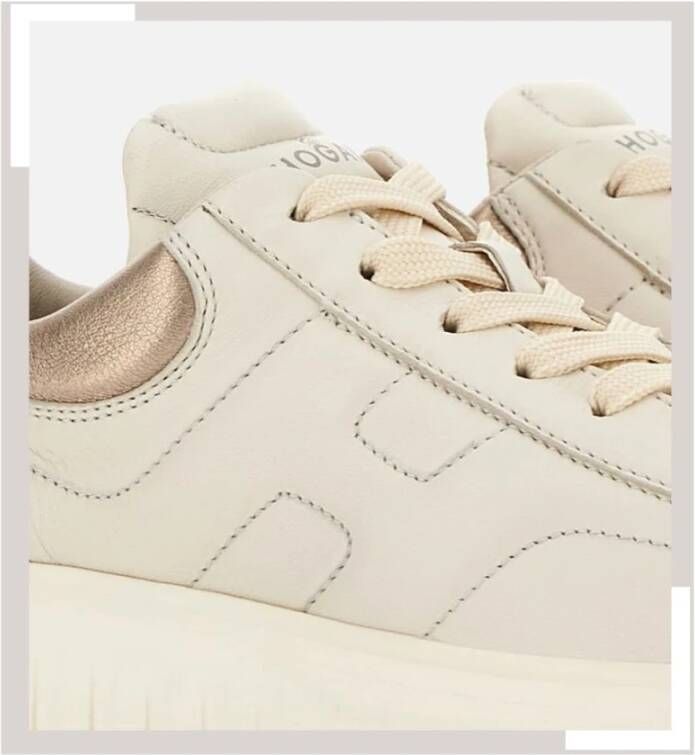 Hogan Sportieve en veelzijdige H-Stripes sneakers Beige Dames