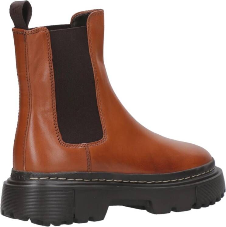 Hogan Stedelijke Chelsea Boot Bruin Leer Brown Dames