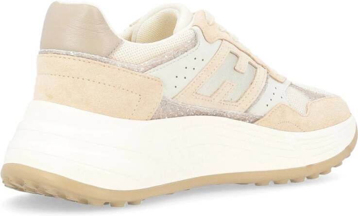 Hogan Stijlvolle Alalcciato Sneakers Beige Dames