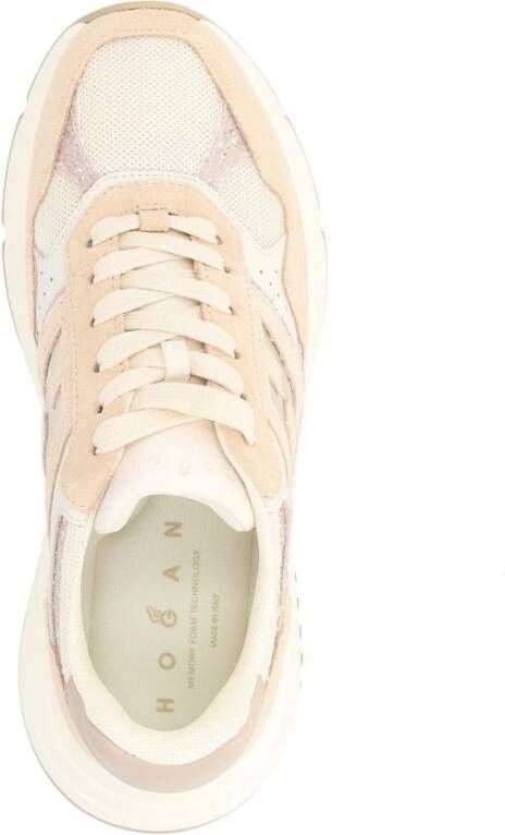 Hogan Stijlvolle Alalcciato Sneakers Beige Dames