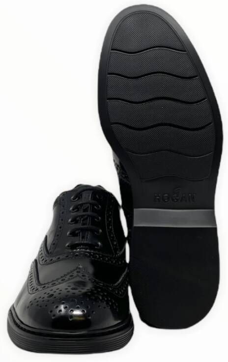 Hogan Stijlvolle Derby Veterschoenen Black Heren