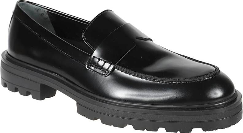 Hogan Stijlvolle Loafers voor Mannen Black Heren