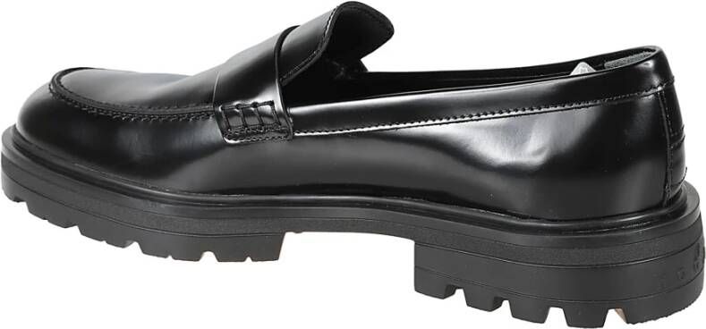 Hogan Stijlvolle Loafers voor Mannen Black Heren