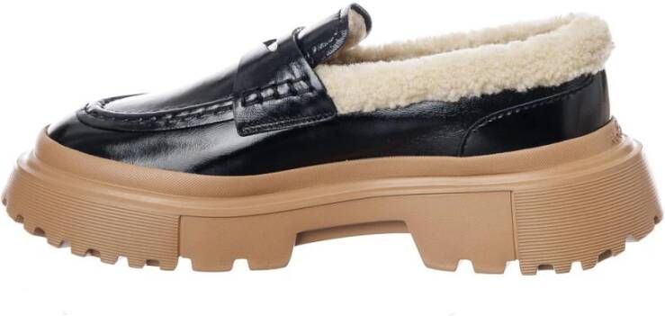 Hogan Stijlvolle Loafers voor Vrouwen Black Dames