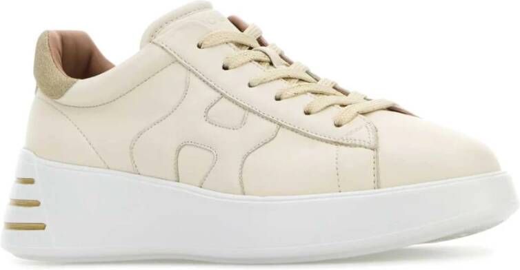 Hogan Stijlvolle Rebel Sneakers in Zandkleurig Leer Beige Dames