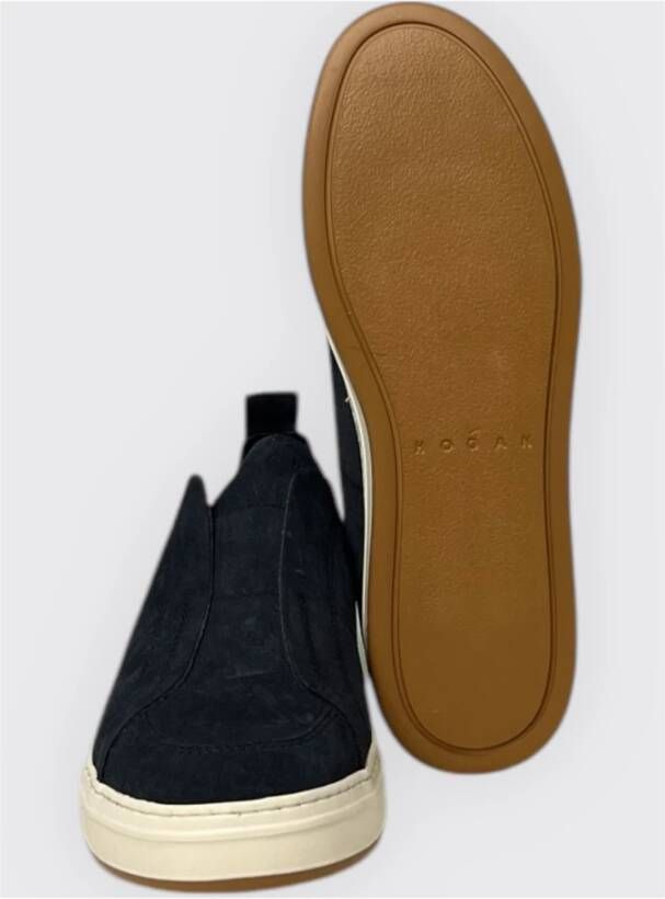 Hogan Stijlvolle Slip-On Sneakers met Logo Blue Heren