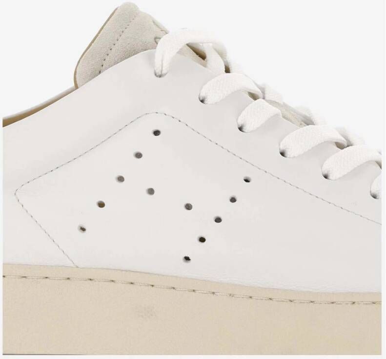 Hogan Leren Sneakers Vetersluiting Geperforeerde Zijkant White Dames