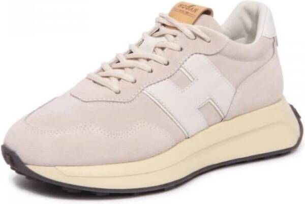 Hogan Stijlvolle Sneakers voor Mannen Beige Dames