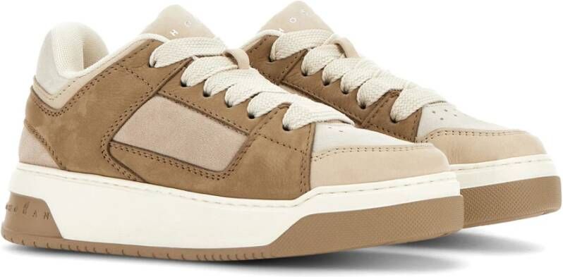 Hogan Stijlvolle Sneakers voor Mannen en Vrouwen Beige Dames