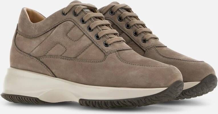 Hogan Stijlvolle Sneakers voor Mannen en Vrouwen Brown Heren