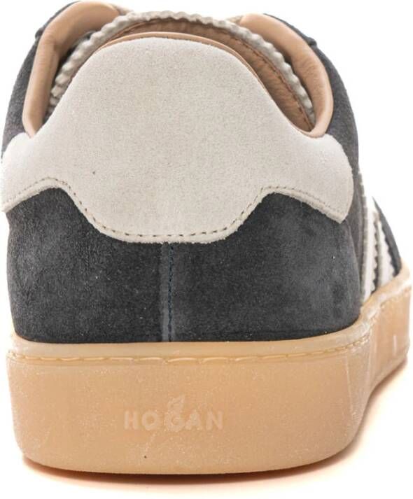 Hogan Stijlvolle suède sneaker met geheugenschuim Gray Heren