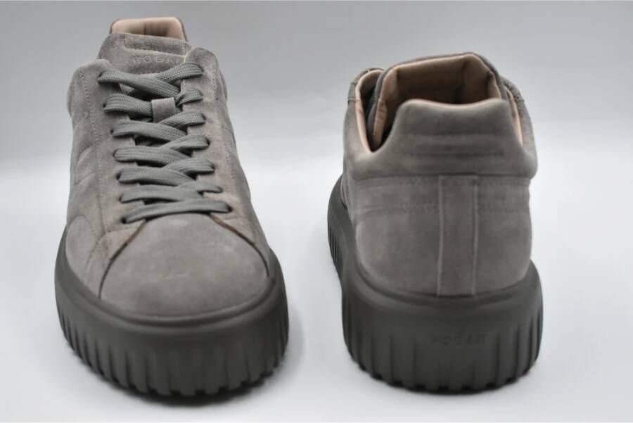 Hogan Stijlvolle Veterschoenen in Moeras Kleur Gray Heren