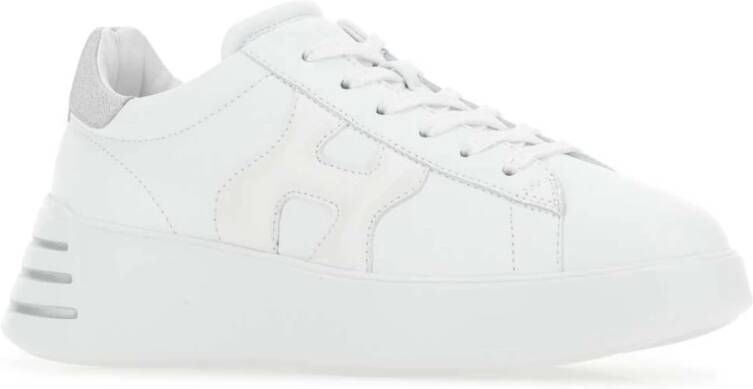 Hogan Witte Nappa Leren Rebel Sneakers White Dames